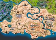 Campfires in the desert biome (Image via Fortnite.GG)